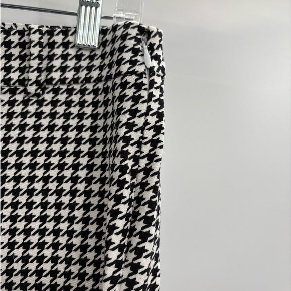 J.Crew Black White Houndstooth Flat cotton Front Skinny Winnie trousers Pants 4 - Picture 6 of 15